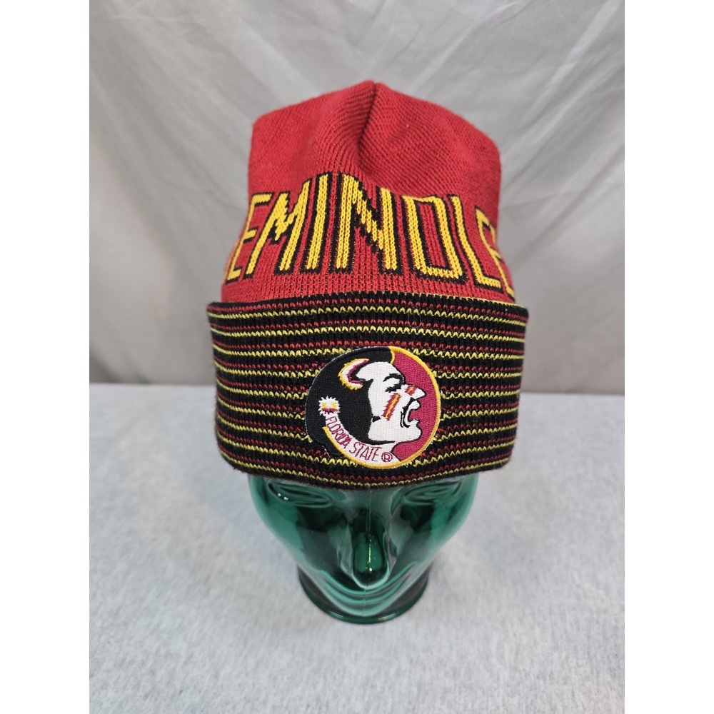 Roxbury Beanie FL Seminoles, Red And Yellow. 40 Point. Made In The USA